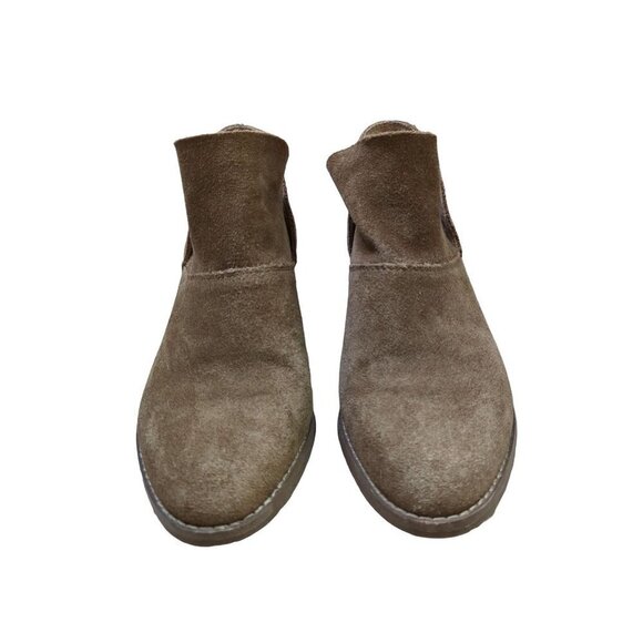 Lucky Brand Fahmida Ankle Bootie Boot Tan Suede Leather Womens 6.5 - Picture 2 of 8